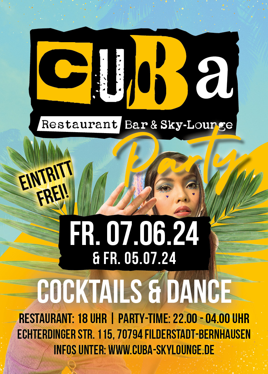 Cocktails & Dance - CUBA Restaurant Bar & Sky-Lounge