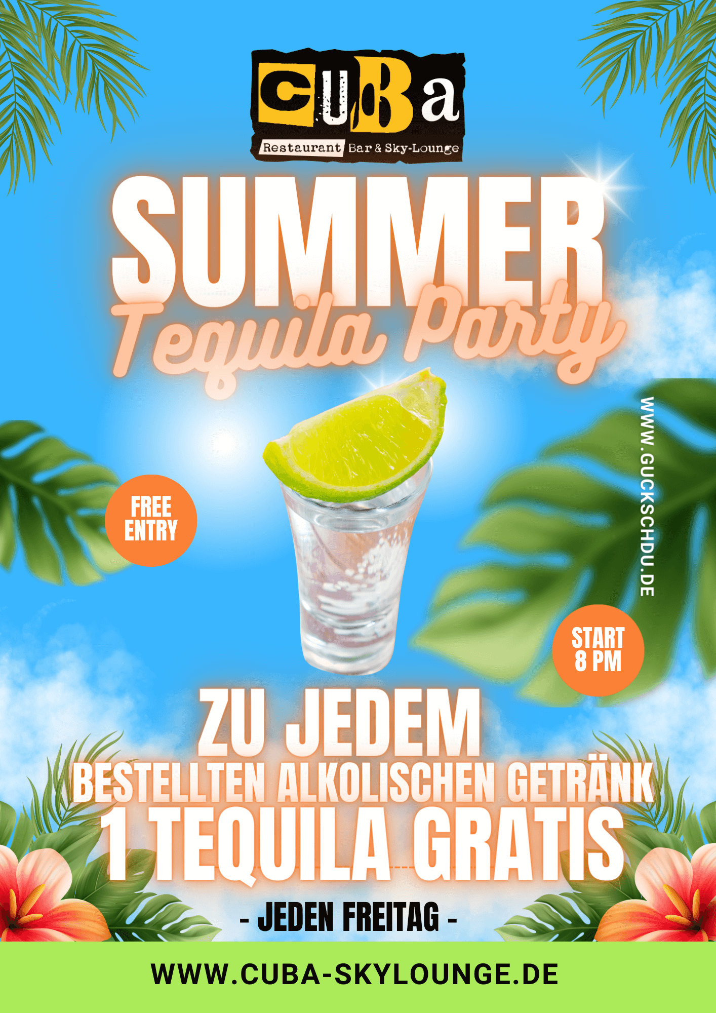 Summer Tequila Party - Jeden Freitag im CUBA Filderstadt