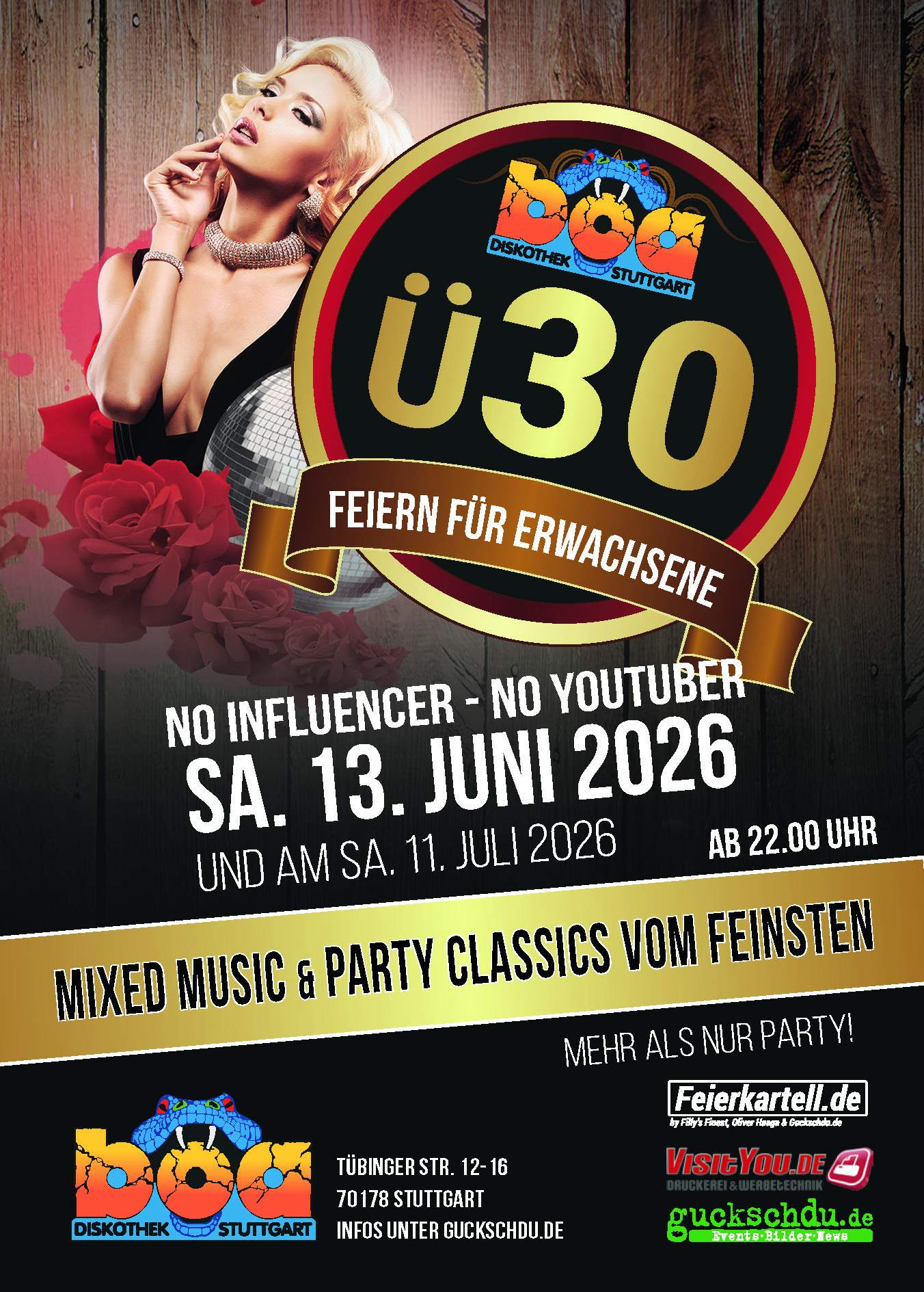 BOA Ü30 - Feiern für Erwachsene