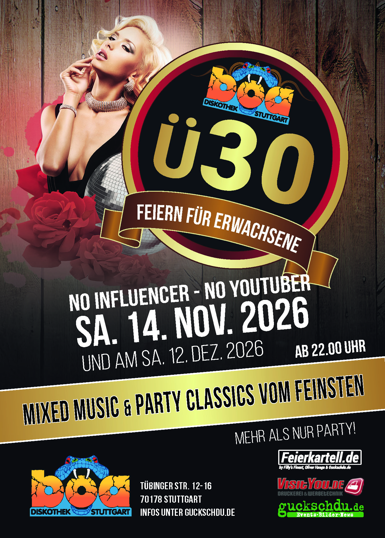 BOA Ü30 - Feiern für Erwachsene